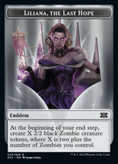 Liliana, the Last Hope Emblem // Spirit Double-sided Token [Double Masters 2022 Tokens] | Nerdhalla Games