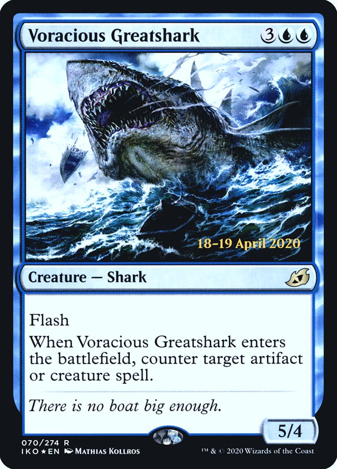 Voracious Greatshark  [Ikoria: Lair of Behemoths Prerelease Promos] | Nerdhalla Games