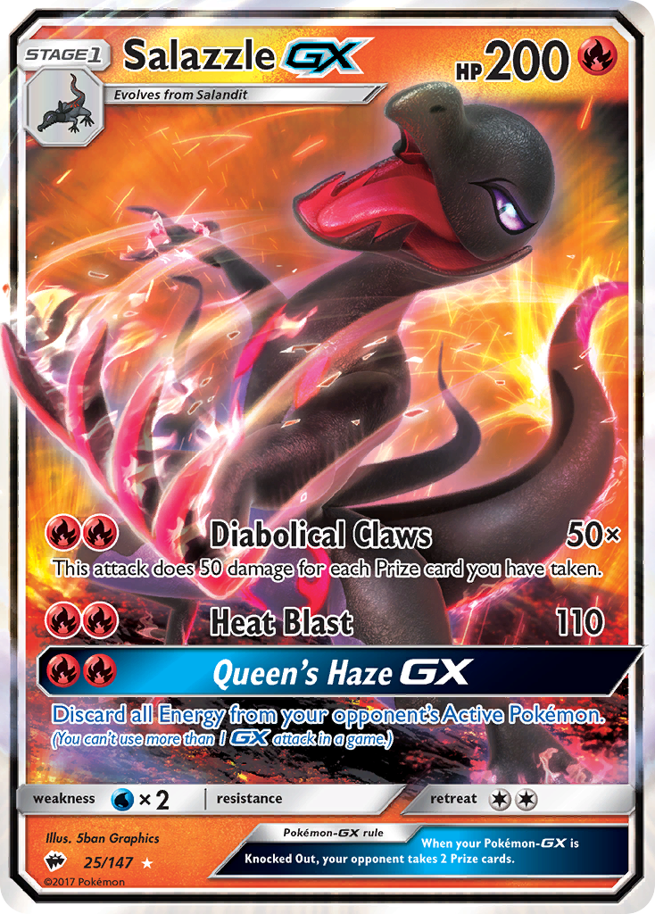 Salazzle GX (25/147) [Sun & Moon: Burning Shadows] | Nerdhalla Games