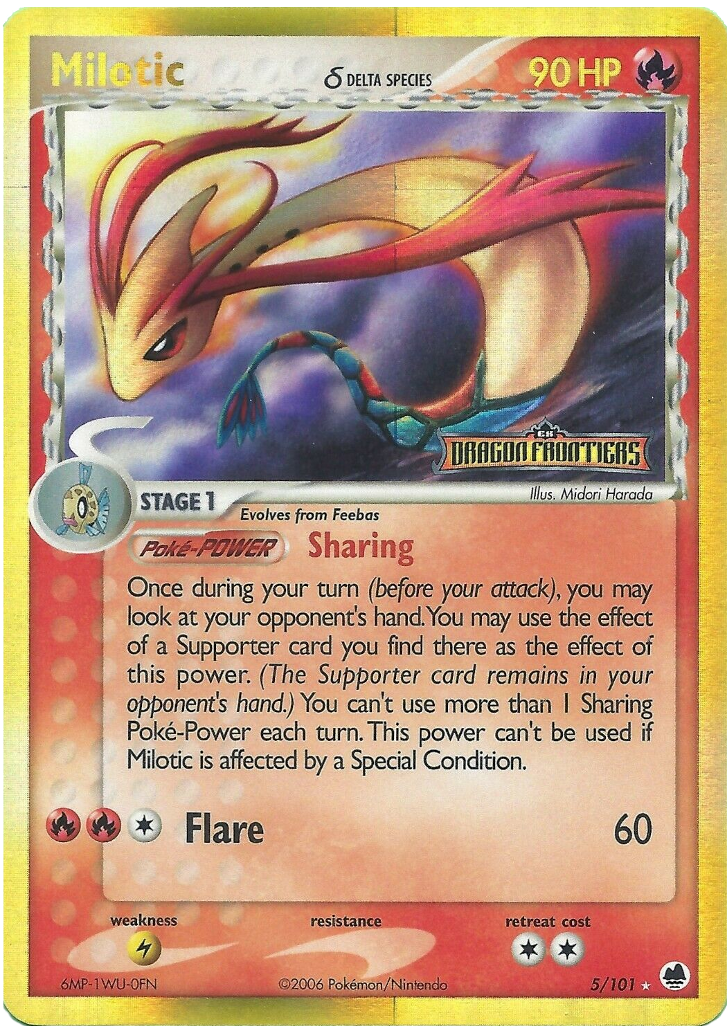 Milotic (5/101) (Delta Species) (Stamped) [EX: Dragon Frontiers] | Nerdhalla Games