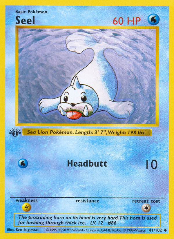 Seel (41/102) (Shadowless) [Base Set 1st Edition] | Nerdhalla Games