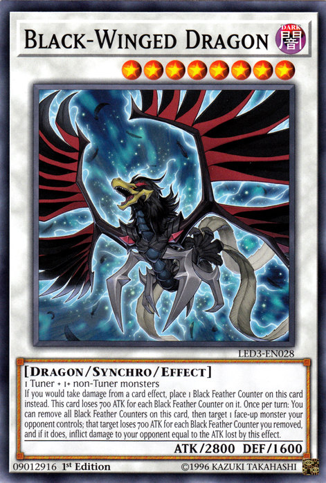 Black-Winged Dragon [LED3-EN028] Common | Nerdhalla Games