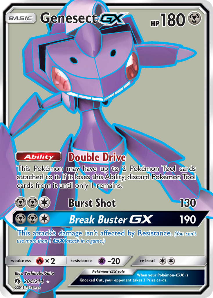 Genesect GX (204/214) [Sun & Moon: Lost Thunder] | Nerdhalla Games