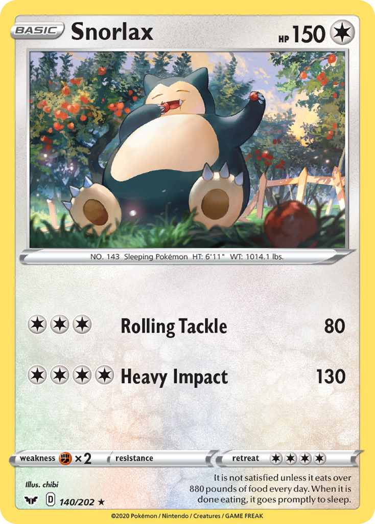 Snorlax (140/202) [Sword & Shield: Base Set] | Nerdhalla Games