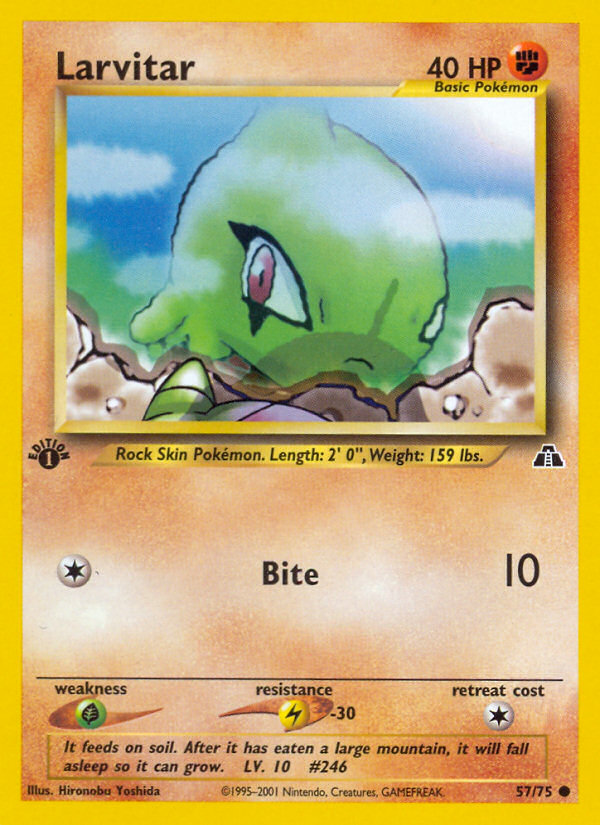 Larvitar (57/75) [Neo Discovery 1st Edition] | Nerdhalla Games