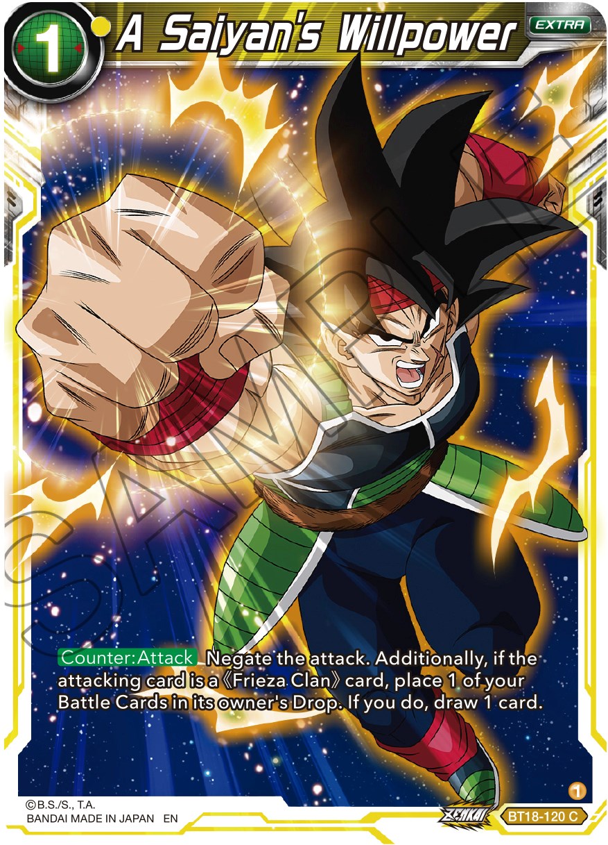 A Saiyan's Willpower (BT18-120) [Dawn of the Z-Legends] | Nerdhalla Games