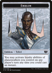 Teferi, Temporal Archmage Emblem // Zombie (011/036) Double-sided Token [Commander 2014 Tokens] | Nerdhalla Games