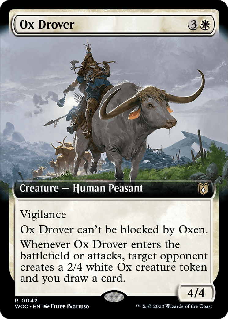 Ox Drover (Extended Art) [Wilds of Eldraine Commander] | Nerdhalla Games