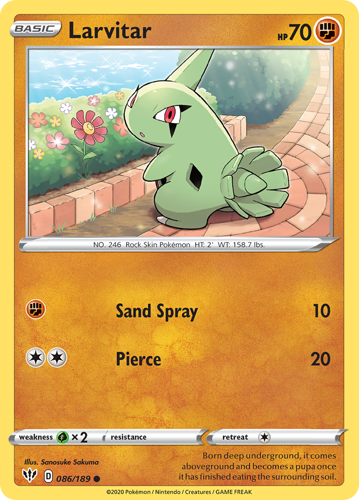 Larvitar (086/189) [Sword & Shield: Darkness Ablaze] | Nerdhalla Games