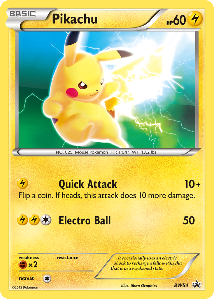 Pikachu (BW54) [Black & White: Black Star Promos] | Nerdhalla Games