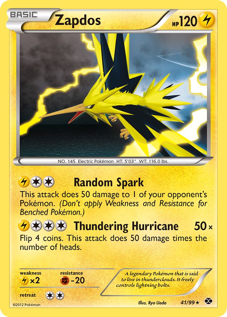 Zapdos (41/99) (Blister Exclusive) [Black & White: Next Destinies] | Nerdhalla Games