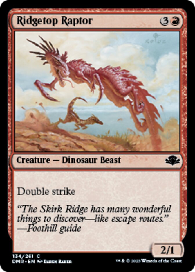 Ridgetop Raptor [Dominaria Remastered] | Nerdhalla Games