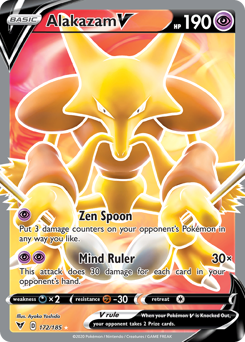 Alakazam V (172/185) [Sword & Shield: Vivid Voltage] | Nerdhalla Games