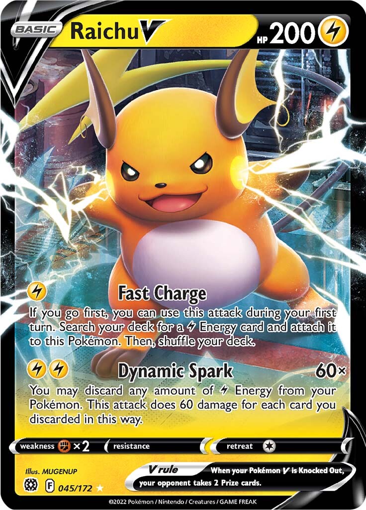 Raichu V (045/172) [Sword & Shield: Brilliant Stars] | Nerdhalla Games