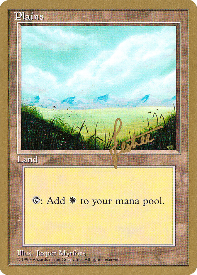 Plains (bl366) (Bertrand Lestree) [Pro Tour Collector Set] | Nerdhalla Games