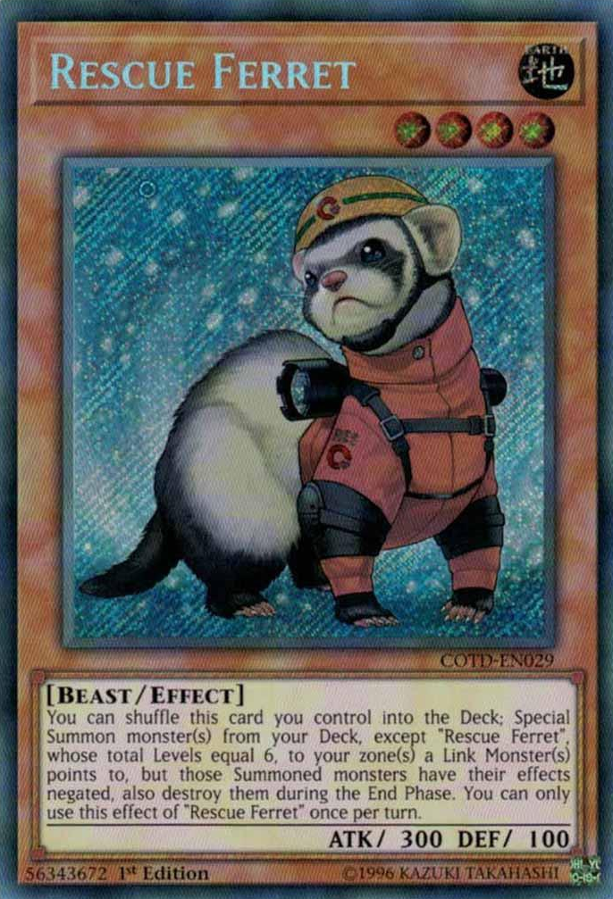 Rescue Ferret [COTD-EN029] Secret Rare | Nerdhalla Games