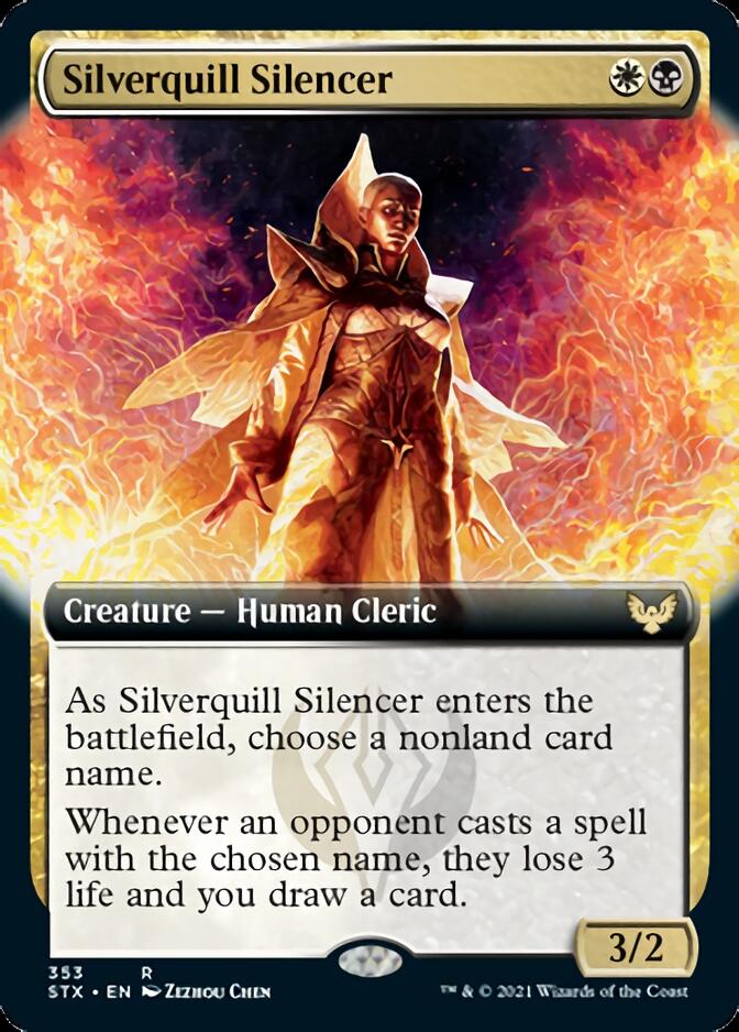 Silverquill Silencer (Extended) [Strixhaven: School of Mages] | Nerdhalla Games