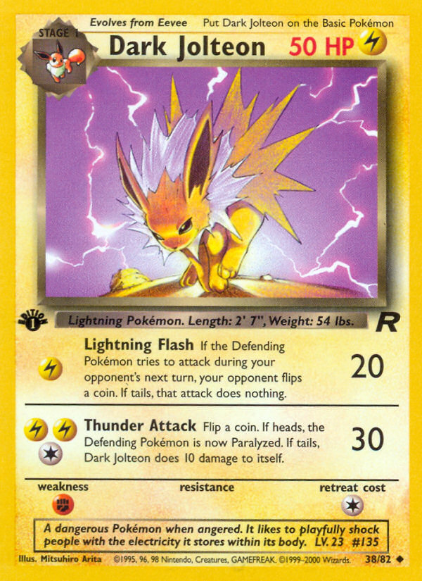 Dark Jolteon (38/82) [Team Rocket 1st Edition] | Nerdhalla Games