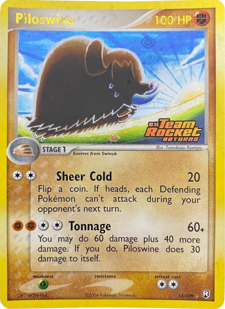 Piloswine (13/109) (Stamped) [EX: Team Rocket Returns] | Nerdhalla Games