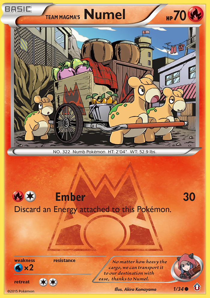 Team Magma's Numel (1/34) [XY: Double Crisis] | Nerdhalla Games