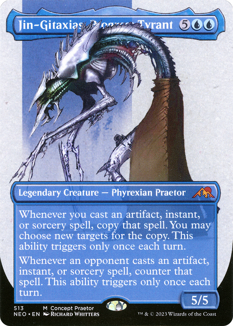 Jin-Gitaxias, Progress Tyrant (Borderless Concept Praetors) [Phyrexia: All Will Be One] | Nerdhalla Games