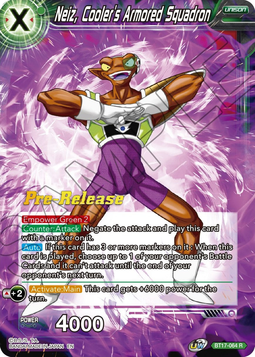 Neiz, Cooler's Armored Squadron (BT17-064) [Ultimate Squad Prerelease Promos] | Nerdhalla Games