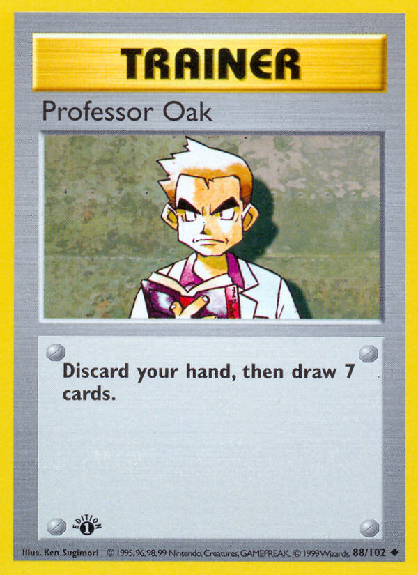 Professor Oak (88/102) (Shadowless) [Base Set 1st Edition] | Nerdhalla Games