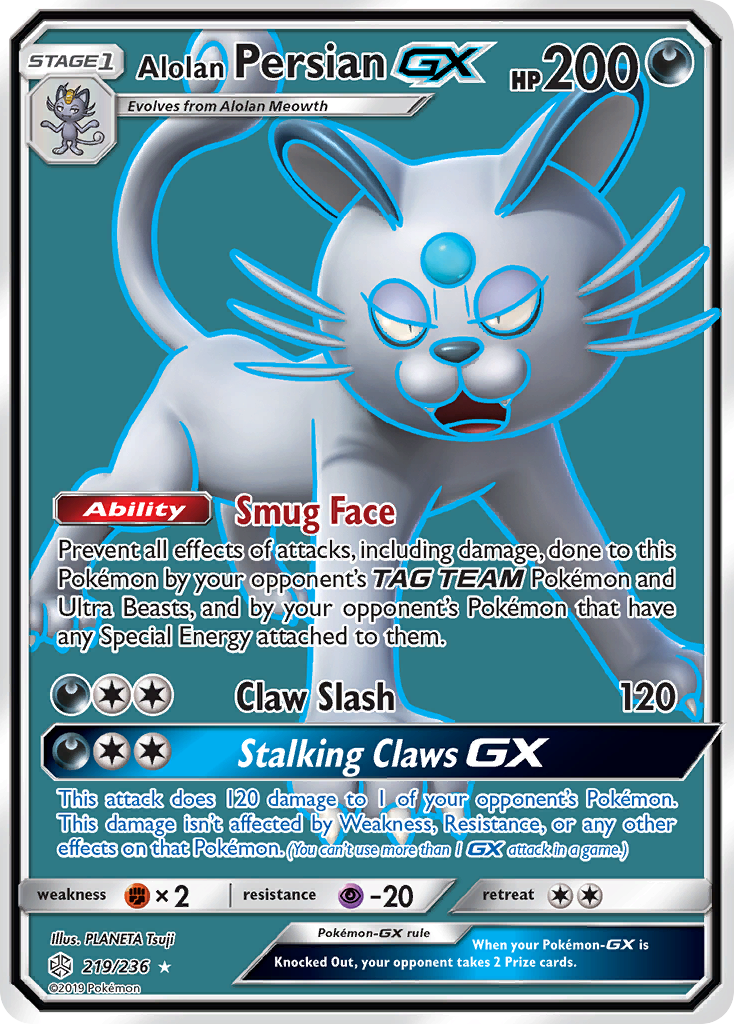 Alolan Persian GX (219/236) [Sun & Moon: Cosmic Eclipse] | Nerdhalla Games