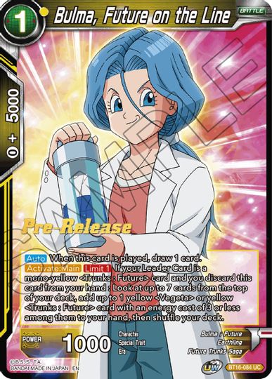 Bulma, Future on the Line (BT16-084) [Realm of the Gods Prerelease Promos] | Nerdhalla Games