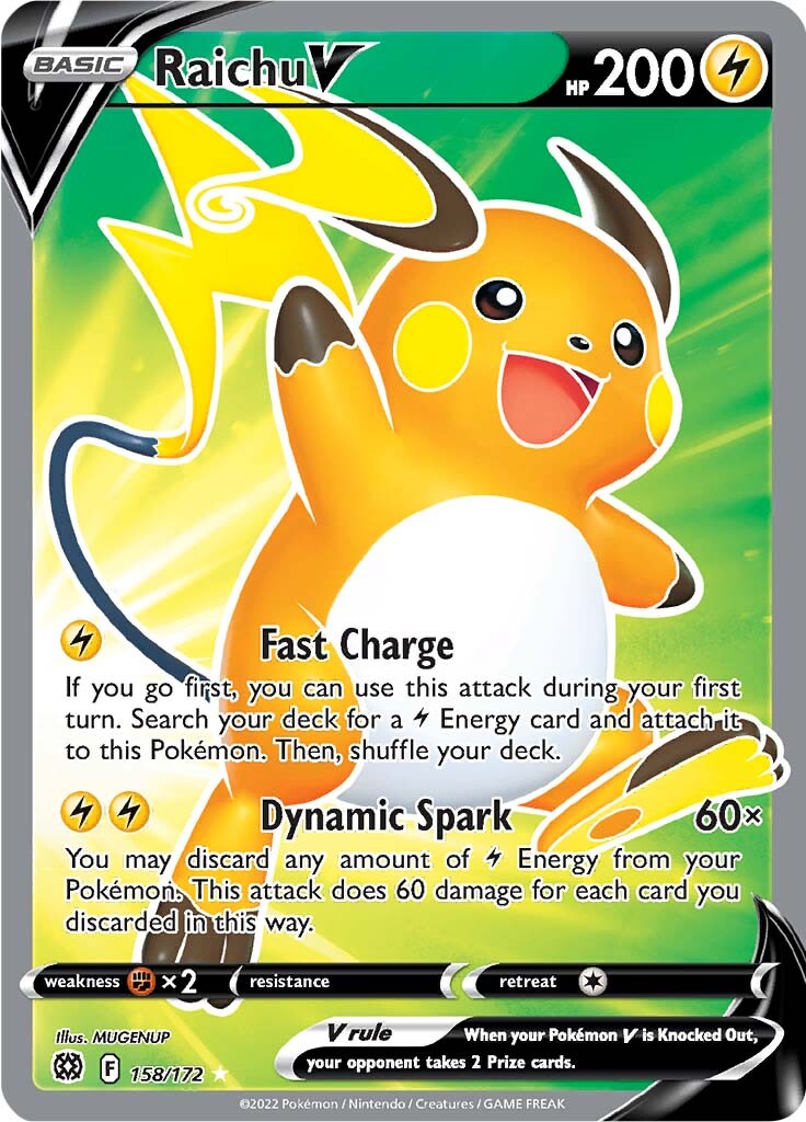 Raichu V (158/172) [Sword & Shield: Brilliant Stars] | Nerdhalla Games