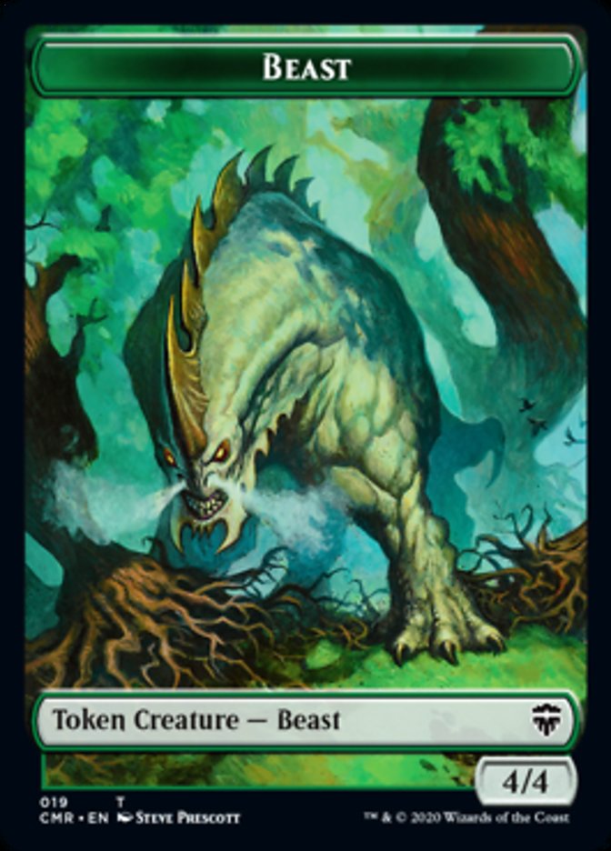 Beast (19) // Elephant Token [Commander Legends Tokens] | Nerdhalla Games