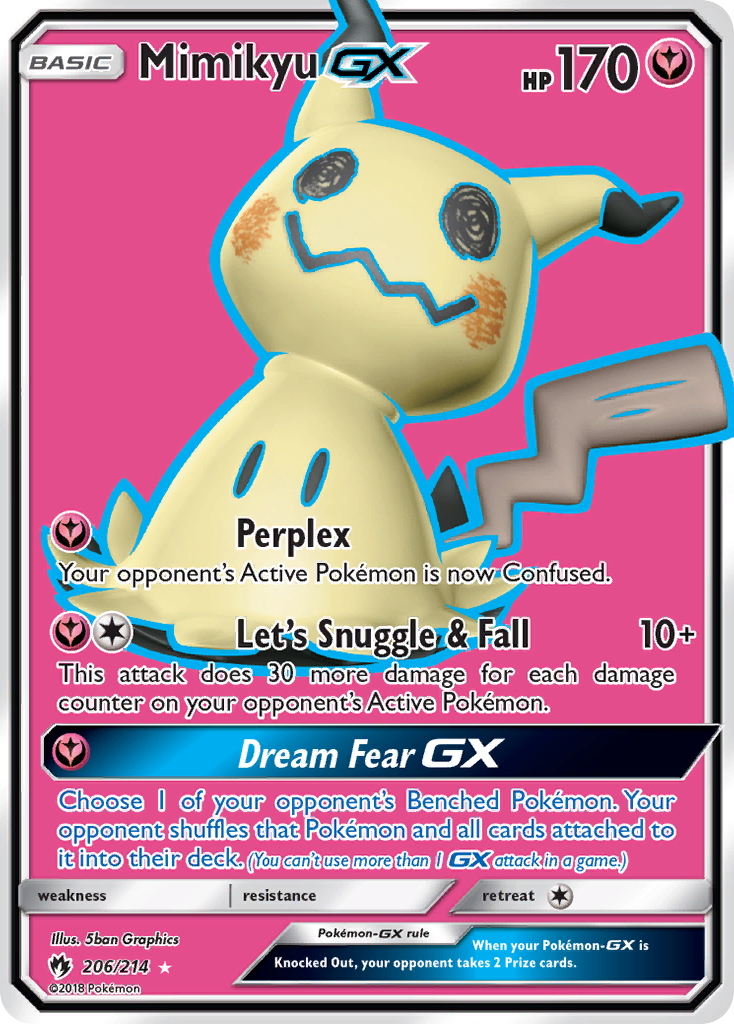 Mimikyu GX (206/214) [Sun & Moon: Lost Thunder] | Nerdhalla Games