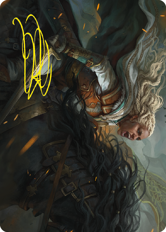 Eowyn, Fearless Knight Art Card (Gold-Stamped Signature) [The Lord of the Rings: Tales of Middle-earth Art Series] | Nerdhalla Games