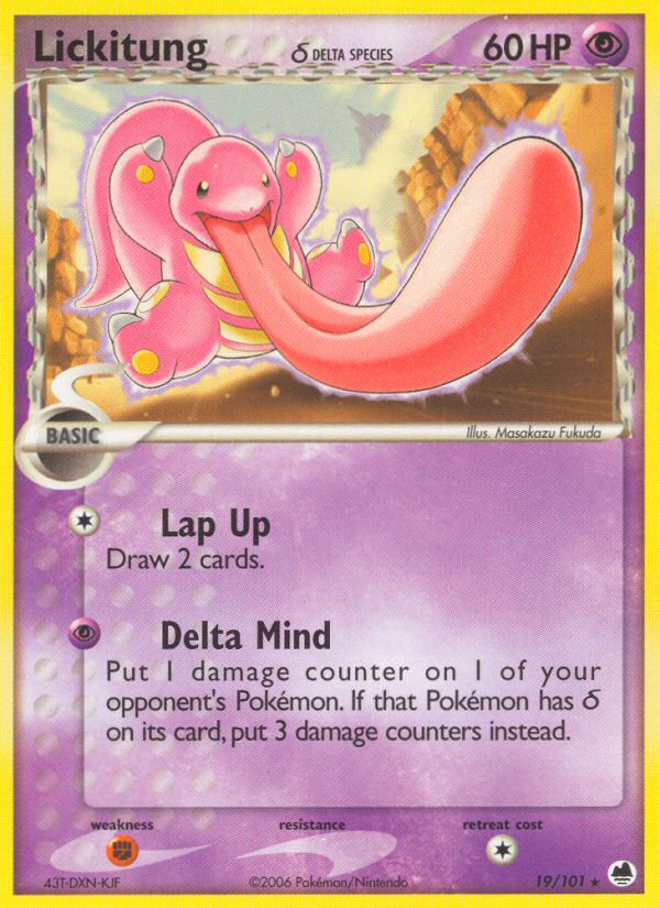 Lickitung (19/101) (Delta Species) [EX: Dragon Frontiers] | Nerdhalla Games