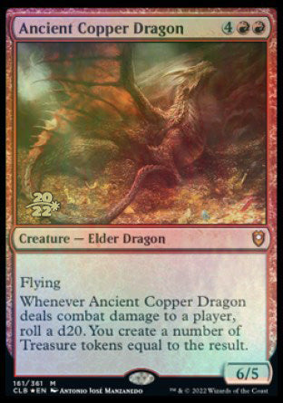 Ancient Copper Dragon [Commander Legends: Battle for Baldur's Gate Prerelease Promos] | Nerdhalla Games