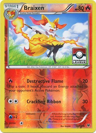 Braixen (12/124) (League Promo) [XY: Fates Collide] | Nerdhalla Games