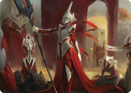 Porcelain Zealot Art Card [Phyrexia: All Will Be One Art Series] | Nerdhalla Games