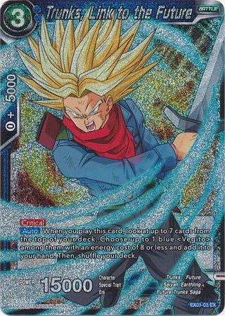 Trunks, Link to the Future (Foil) (EX01-03) [Mighty Heroes] | Nerdhalla Games