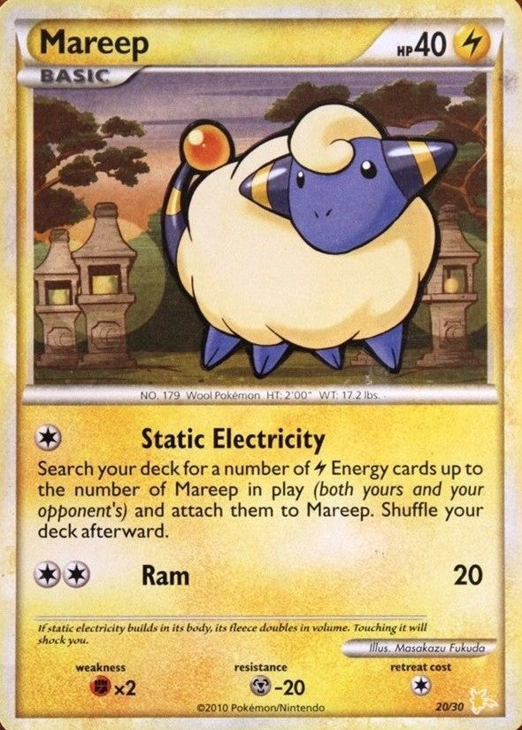 Mareep (20/30) [HeartGold & SoulSilver: Trainer Kit - Raichu] | Nerdhalla Games