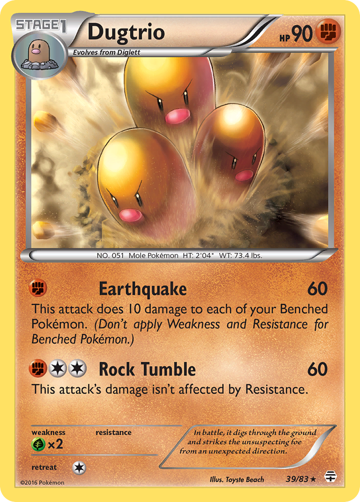 Dugtrio (39/83) [XY: Generations] | Nerdhalla Games