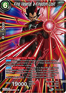 King Vegeta, a Kingdom Lost [BT13-146] | Nerdhalla Games