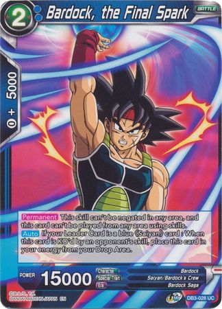 Bardock, the Final Spark [DB3-028] | Nerdhalla Games