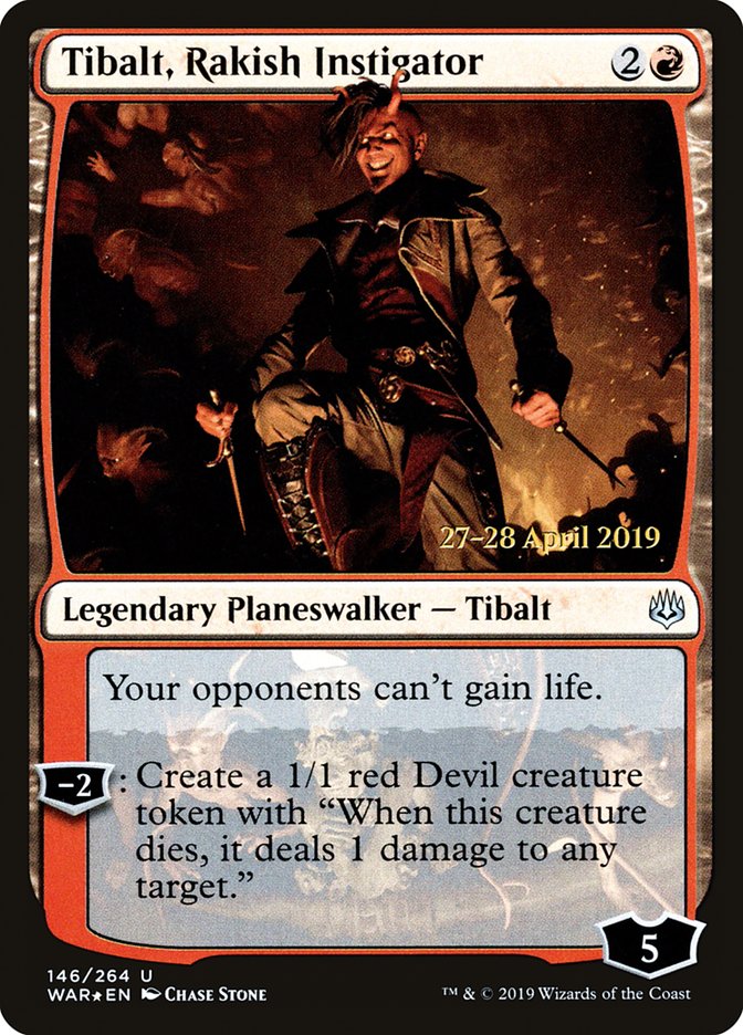 Tibalt, Rakish Instigator  [War of the Spark Prerelease Promos] | Nerdhalla Games