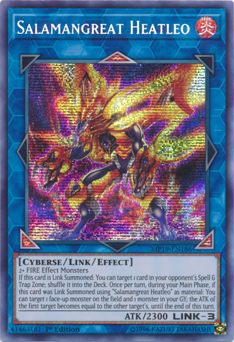 Salamangreat Heatleo [MP19-EN186] Prismatic Secret Rare | Nerdhalla Games