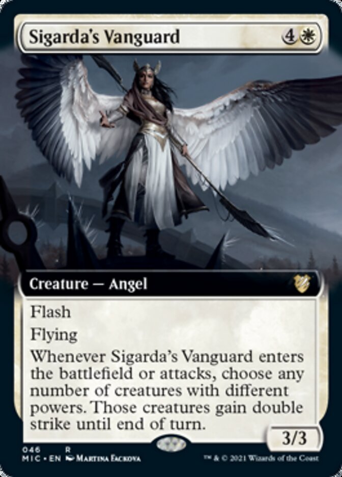 Sigarda's Vanguard (Extended) [Innistrad: Midnight Hunt Commander] | Nerdhalla Games