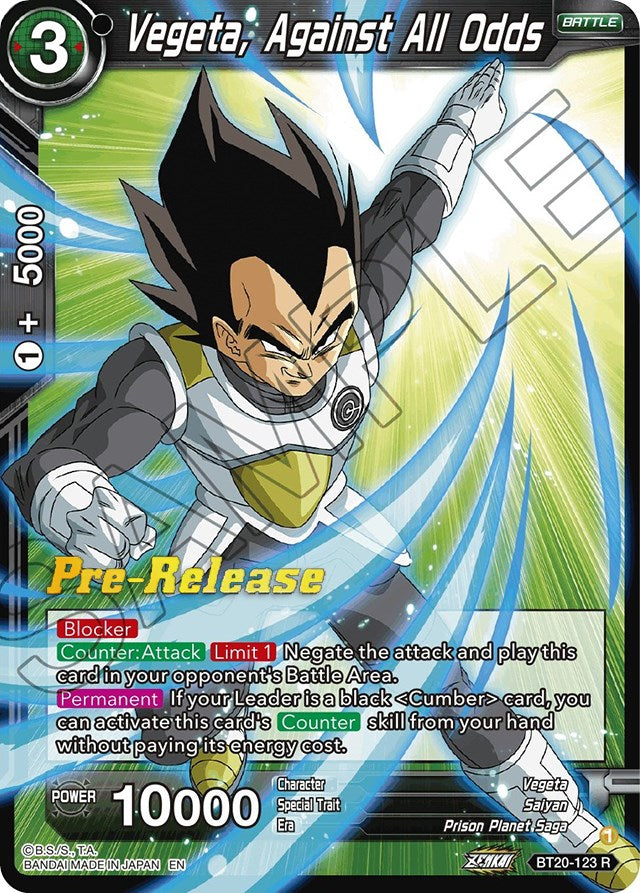 Vegeta, Against All Odds (BT20-123) [Power Absorbed Prerelease Promos] | Nerdhalla Games