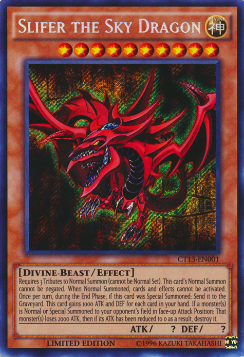 Slifer the Sky Dragon [CT13-EN001] Secret Rare | Nerdhalla Games