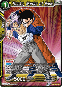 Trunks, Warrior of Hope (Common) [BT13-103] | Nerdhalla Games