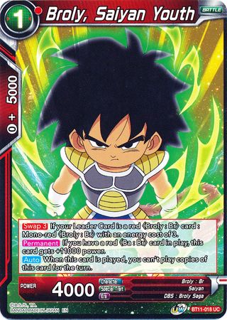 Broly, Saiyan Youth [BT11-018] | Nerdhalla Games