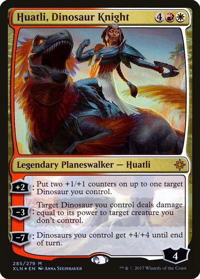 Huatli, Dinosaur Knight [Ixalan] | Nerdhalla Games